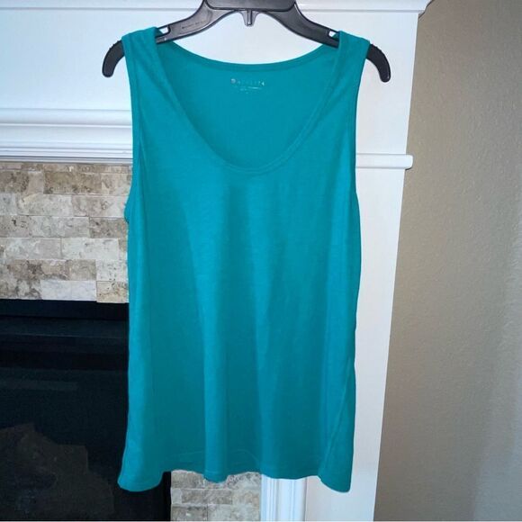 Athleta Organic Daily Tank Top Shirt Teal Green Small - Picture 1 of 2